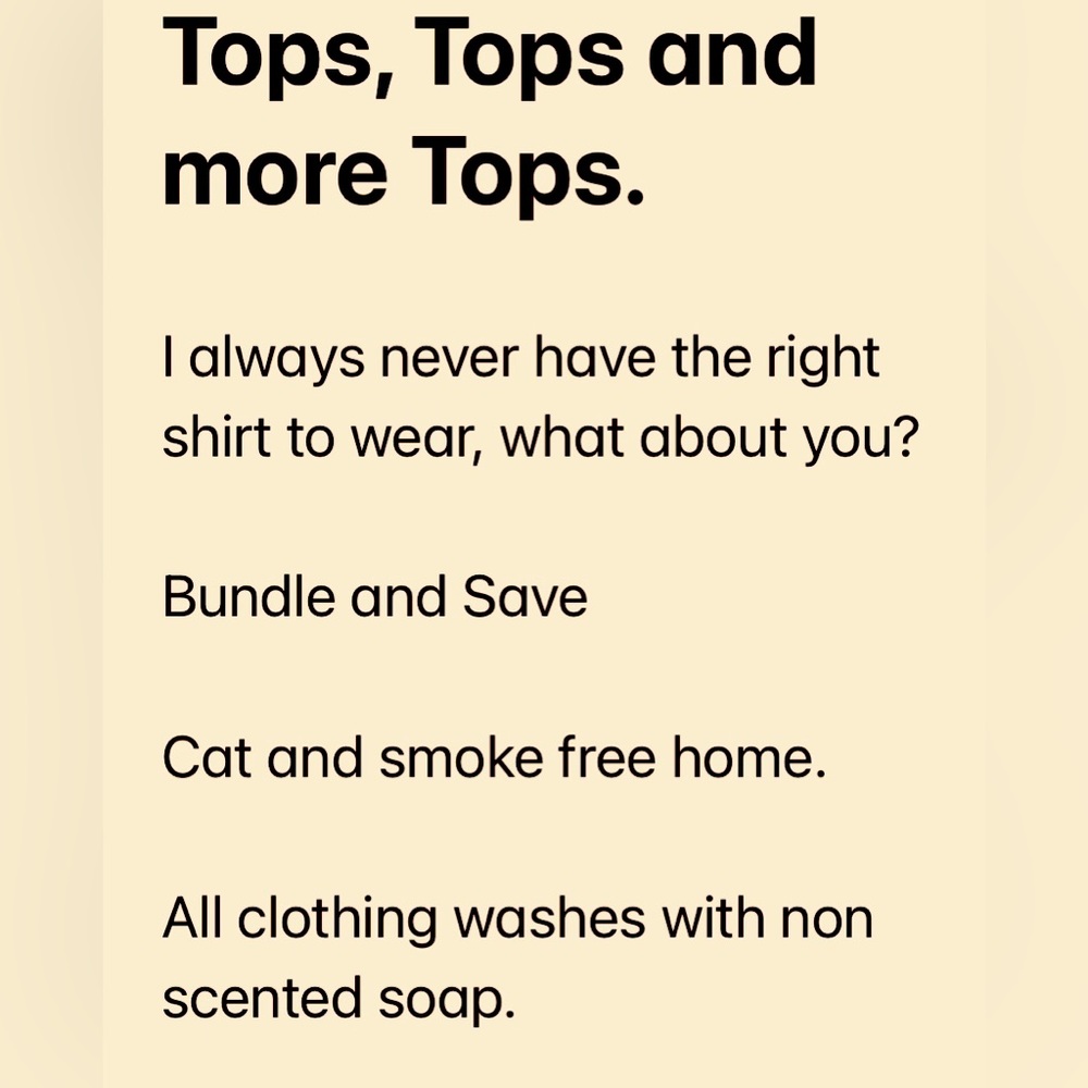 Tops of all sorts